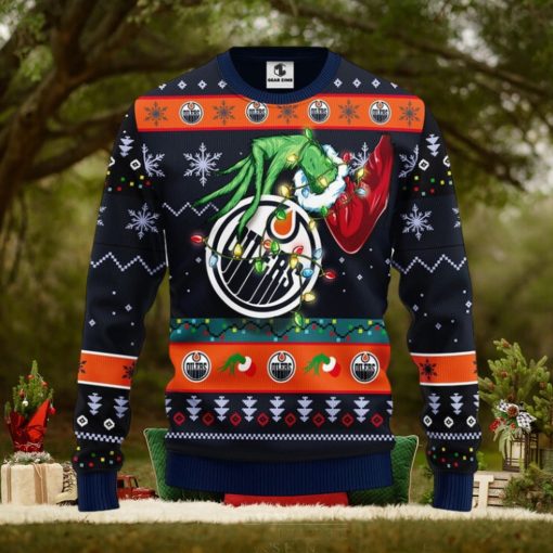 Edmonton Oilers Grinch Christmas Ugly Sweater