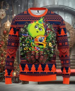 Edmonton Oilers Grinch Hug Christmas Ugly Sweater