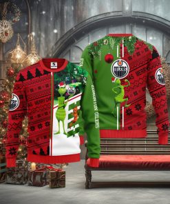 Edmonton Oilers Grinch & Scooby doo Christmas Ugly Sweaters