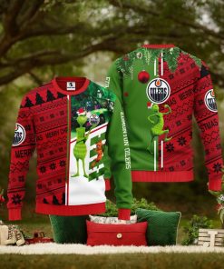 Edmonton Oilers Grinch & Scooby doo Christmas Ugly Sweaters