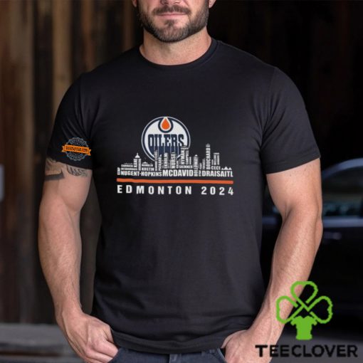 Edmonton Oilers Hockey Team Skyline 2024 Stanley Cup Edmonton 2024 Logo Shirt