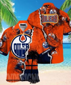 Edmonton Oilers NHL Flower Classic Hawaiian Shirt 1 Edmonton Oilers NHL Flower Classic Hawaiian Shirt