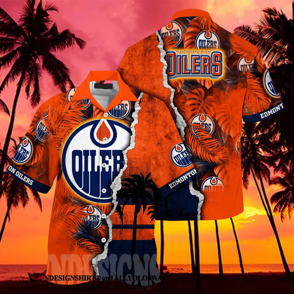 Edmonton Oilers NHL Flower Classic Hawaiian Shirt Edmonton Oilers NHL Flower Classic Hawaiian Shirt