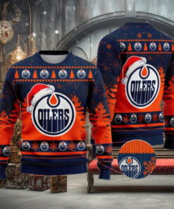 Edmonton Oilers Ugly Sweater, Funny Xmas Gift for NHL Fans