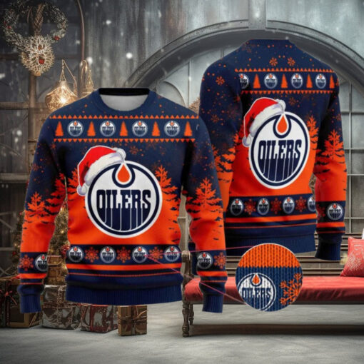 Edmonton Oilers Ugly Sweater, Funny Xmas Gift for NHL Fans