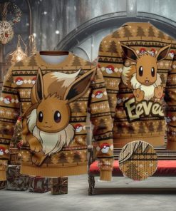 Eevee Ugly Christmas Sweater Sweatshirt Anime Xmas Pocket Monster