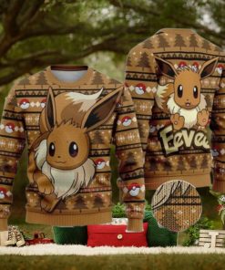 Eevee Ugly Christmas Sweater Sweatshirt Anime Xmas Pocket Monster