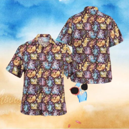 Eeveelutions Seamless Pattern Tropical Hawaiian Shirt For Men And Women