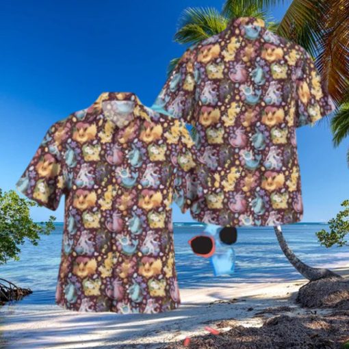 Eeveelutions Seamless Pattern Tropical Hawaiian Shirt For Men And Women