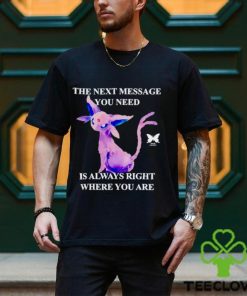 Eeveelutions the next message you need is always right where you are shirt