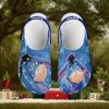 Eeyore Shy Donkey Blue Pattern Disney Graphic Cartoon Crocs Shoes