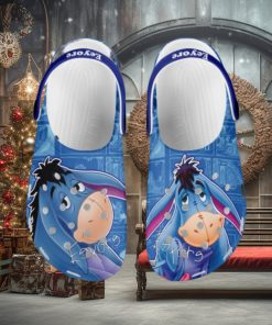 Eeyore Shy Donkey Blue Pattern Disney Graphic Cartoon Crocs Shoes