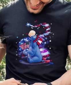 Eeyore Winnie The Pooh Disney 4th Of July Colorful Disney Graphic Cartoon Cotton S Clothing Men Women 2023 t Shirt