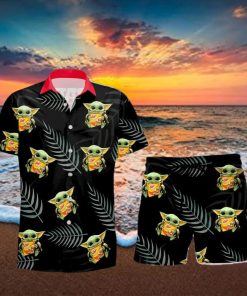 Eggo Baby Yoda Hug Hawaiian Shirt And Shorts Gift Hawaiian shirt