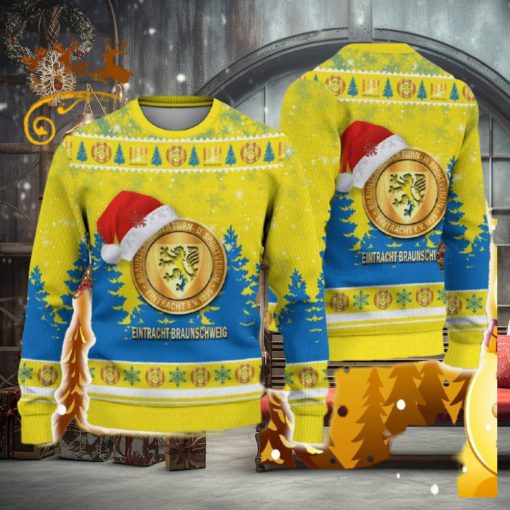 Eintracht Braunschweig Ugly Christmas Sweater Santa Hat Logo Tree Gift For Men And Women
