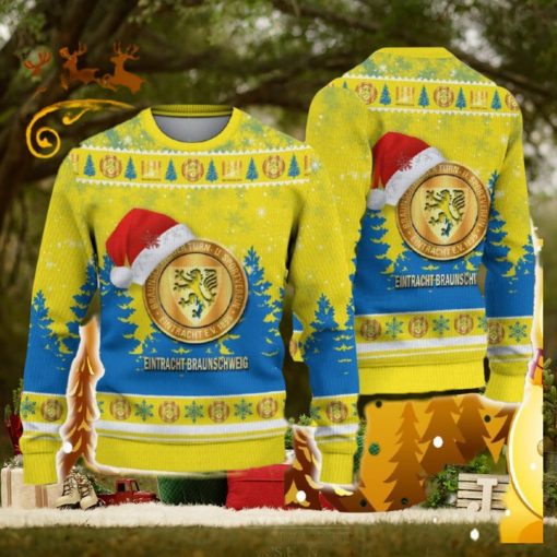 Eintracht Braunschweig Ugly Christmas Sweater Santa Hat Logo Tree Gift For Men And Women