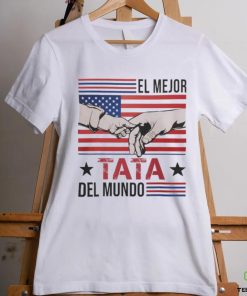 El Mejor Tata Del Mundo Men American Flag Decor Dad Papa shirt