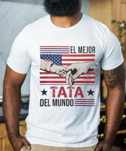 El Mejor Tata Del Mundo Men American Flag Decor Dad Papa shirt