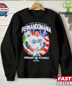El Toro Never Dies Fernando Valenzuela Los Angeles Dodgers 1960 2024 Unisex T Shirt