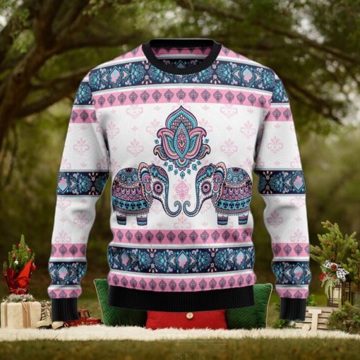 Elephant Mandala Ugly Sweater For Christmas