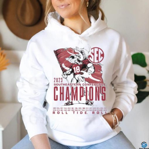 Elephant Mascot Alabama 2023 SEC Football Champion T Shirt