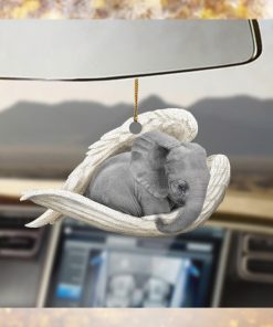 Elephant Sleeping Angel Ornament