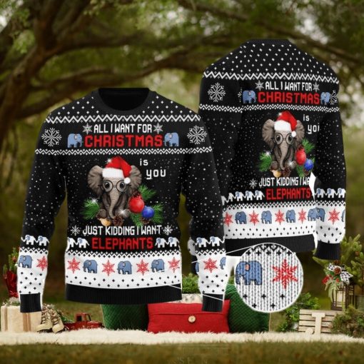 Elephant Ugly Christmas Sweater Xmas Gift Men And Women Christmas Sweater