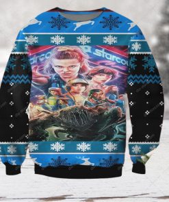 Eleven Max Mayfield Will Byers Stranger Things Poster Ugly Christmas Sweater 3D Shirt
