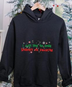 Elf I just like to smile smiling’s my favorite icons Christmas T Shirt