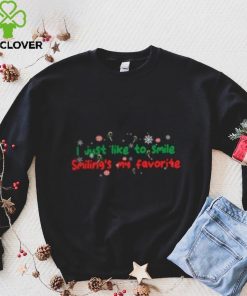 Elf I just like to smile smiling’s my favorite icons Christmas T Shirt