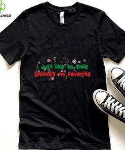 Elf I just like to smile smiling’s my favorite icons Christmas T Shirt