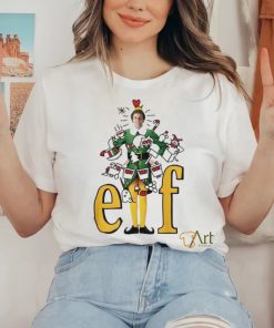 Elf Sketch Christmas T Shirt