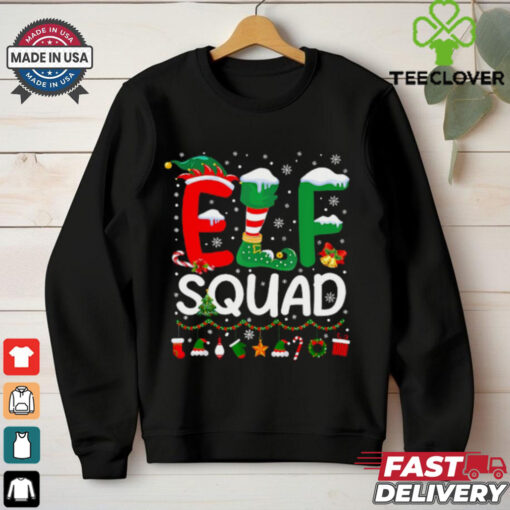 Elf Squad Christmas Family Matching Pajamas Kids Funny Xmas T Shirt