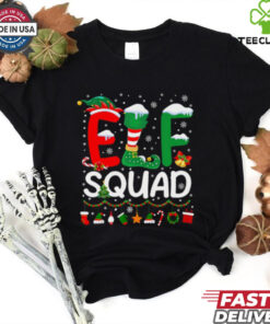 Elf Squad Christmas Family Matching Pajamas Kids Funny Xmas T Shirt