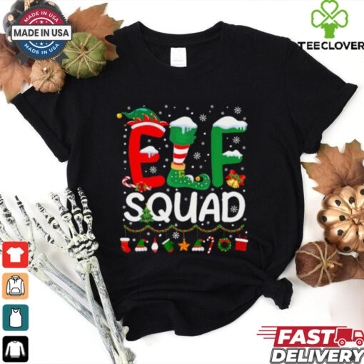 Elf Squad Christmas Family Matching Pajamas Kids Funny Xmas T Shirt