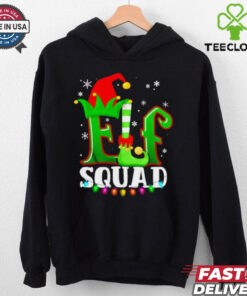 Elf Squad Santa hat Christmas sweatshirt