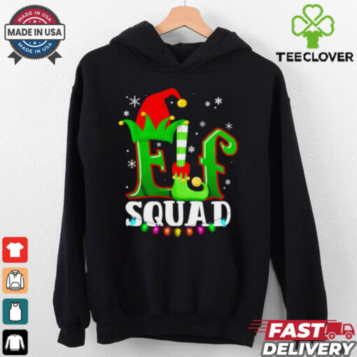 Elf Squad Santa hat Christmas sweatshirt
