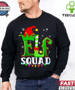 Elf Squad Santa hat Christmas sweatshirt