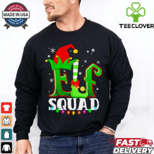 Elf Squad Santa hat Christmas sweatshirt