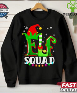 Elf Squad Santa hat Christmas sweatshirt