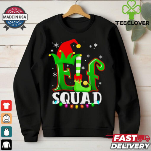 Elf Squad Santa hat Christmas sweatshirt