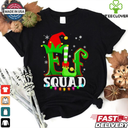 Elf Squad Santa hat Christmas sweatshirt