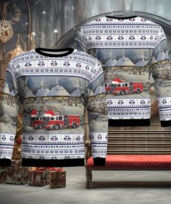 Elizabeth NJ Elizabeth Fire Department AOP Ugly Sweater Gift For Men And Women