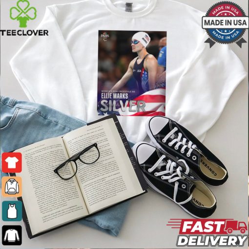 Ellie Marks Team USA Silver Medal Women’s 50m Freestyle S6 Paris Paralympics Poster t shirt
