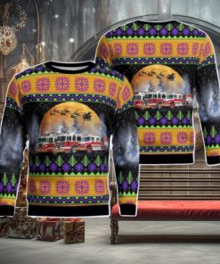 Ellington Fire Department Station 43 AOP Ugly Sweater Gift For Christmas