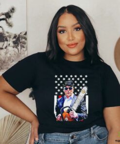 Elon Musk Chainsaw Doge USA flag shirt