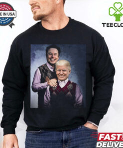 Elon Musk & Donald Trump Step Brothers Portrait T Shirt
