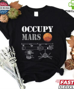 Elon Musk Wearing Occupy Mars Starship Rocket Unisex T Shirt