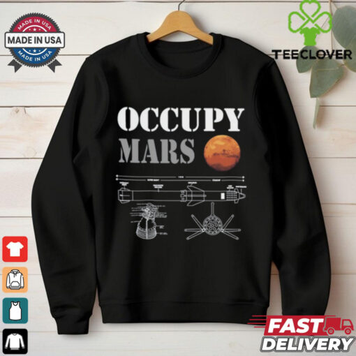Elon Musk Wearing Occupy Mars Starship Rocket Unisex T Shirt