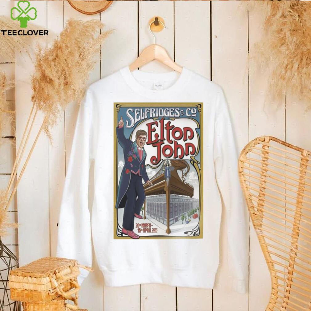 Elton John X Selfridges, March 20, 16 April 2023, Selfridges & Co shirt Elton John X Selfridges, March 20, 16 April 2023, Selfridges & Co shirt